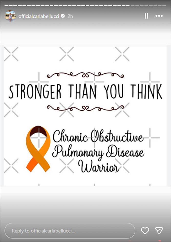 Inspirational message with orange ribbon for chronic obstructive pulmonary disease warrior showing strength and resilience.