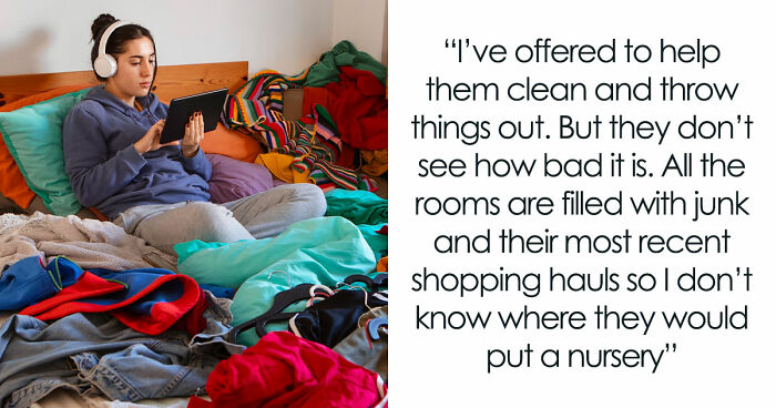 Pregnant Lady Prepares For Baby In A Trash-Filled Home, Gets Reported To CPS By Disgusted Friend