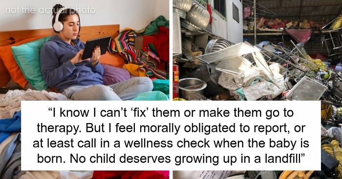 Pregnant Lady Prepares For Baby In A Trash-Filled Home, Gets Reported To CPS By Disgusted Friend
