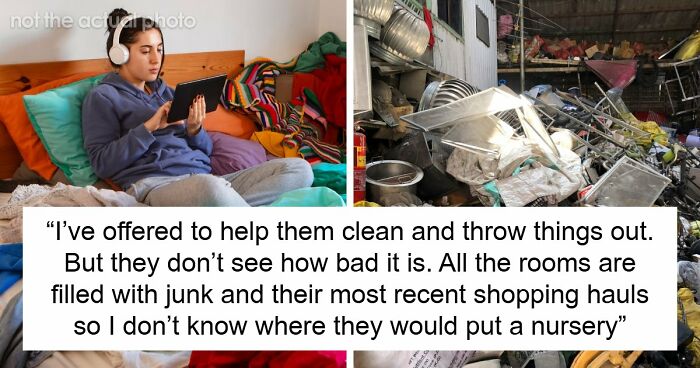 Pregnant Lady Prepares For Baby In A Trash-Filled Home, Gets Reported To CPS By Disgusted Friend