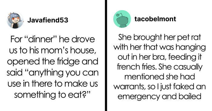 “I Just Faked An Emergency”: 49 First Dates So Bad They Should Count As Character‑Building Trauma