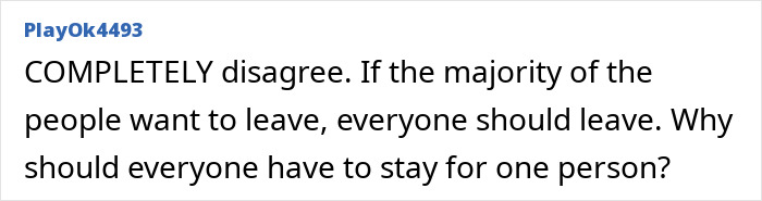 Screenshot of an online comment discussing opinions on group decisions related to a mysterious vanishing case.