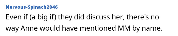 Screenshot of an online comment discussing senior royals and Meghan Markle in the context of lip reading analysis.