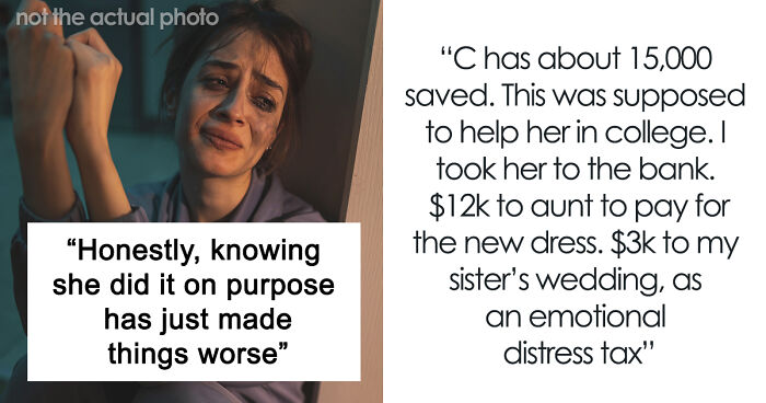 Teen Claims Her Dad “Ruined Her Future” After Making Her Pay For The Wedding Dress She Destroyed