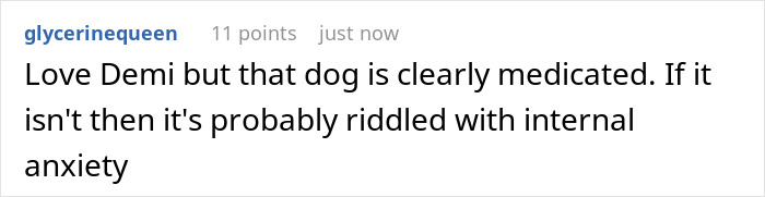 Comment about Demi Moore's SXSW appearance sparking backlash, focusing on concern over her weight loss.