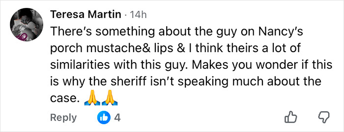 Comentário de Teresa Martin discutindo semelhanças relacionadas ao deputado acusado de sequestrar mulher sob custódia. Comentário de Teresa Martin discutindo semelhanças relacionadas ao deputado acusado de sequestrar mulher sob custódia.