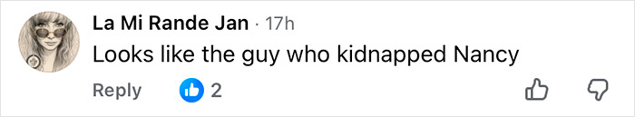 Captura de tela de comentário na mídia social alegando que o deputado acusado de sequestro está ligado à equipe de investigação de Nancy Guthrie. Captura de tela de comentário na mídia social alegando que o deputado acusado de sequestro está ligado à equipe de investigação de Nancy Guthrie.