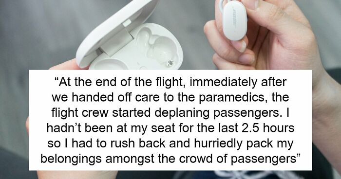 Lady Gets In Trouble On A Flight, MD Literally Saves Her Life And Gets New Headphones As A Reward
