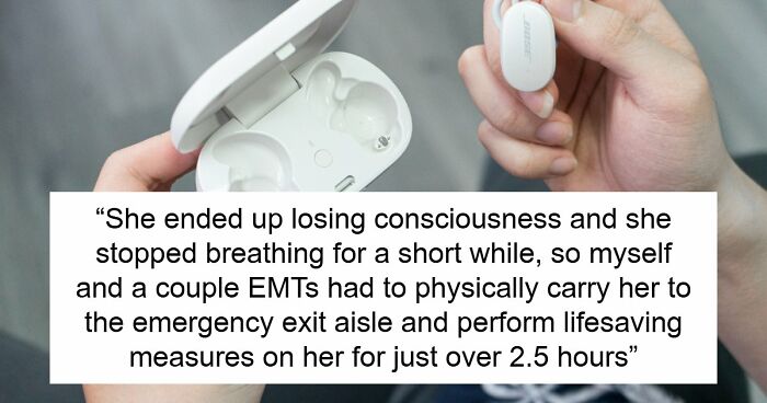 Lady Gets In Trouble On A Flight, MD Literally Saves Her Life And Gets New Headphones As A Reward