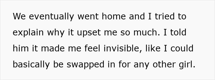 Text excerpt showing feelings of romantic indifference and invisibility in a relationship, reflecting emotional disconnect.