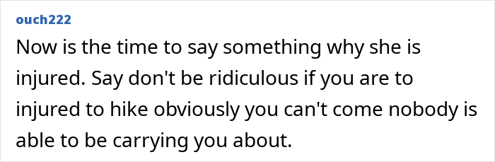 Entitled Hiker Expects Rides, Photos, And Help From Group, Members Consider Removing Her