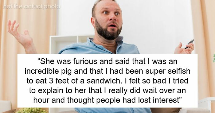 Heavy Eater Downs 3 Feet Of Sandwich, Gets Called Out By Party Host For Being An “Incredible Pig”