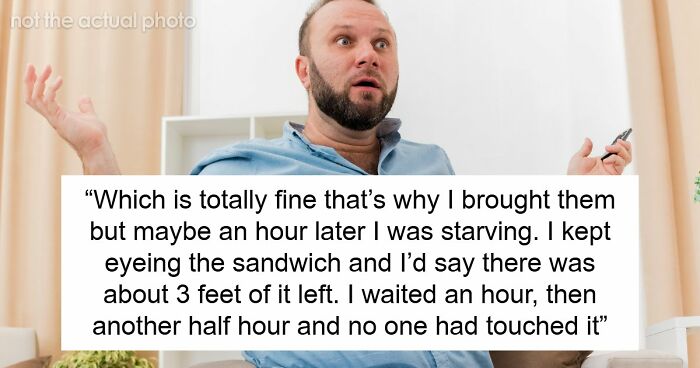 Heavy Eater Downs 3 Feet Of Sandwich, Gets Called Out By Party Host For Being An “Incredible Pig”