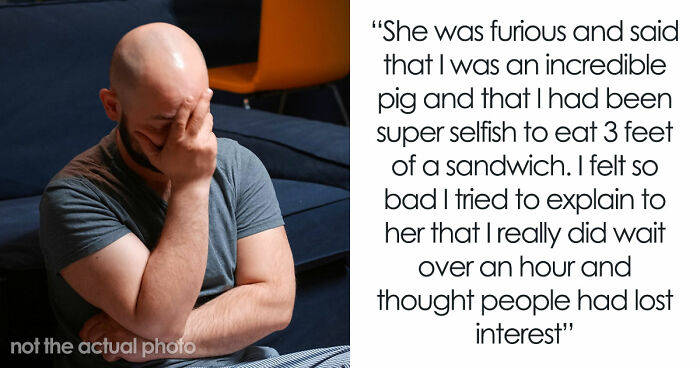 Heavy Eater Consumes 3+ Feet Of Sandwich, Angry Party Host Asks Him To Get Help