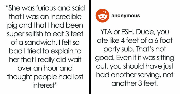 Heavy Eater Consumes 3+ Feet Of Sandwich, Angry Party Host Asks Him To Get Help