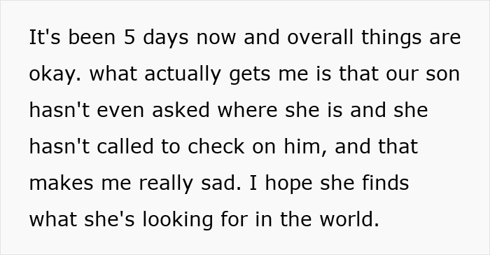 Text excerpt about a woman&rsquo;s feelings revealing her surprise baby was a trap to keep her boyfriend from leaving.