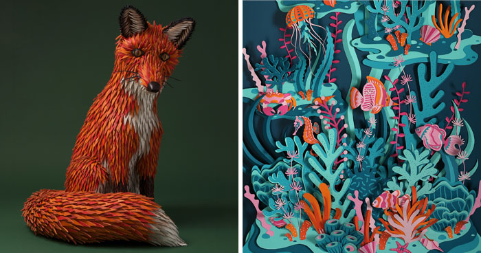 This French Artist Duo Turns Ordinary Paper Into Incredible Handcrafted Worlds (29 Pics)
