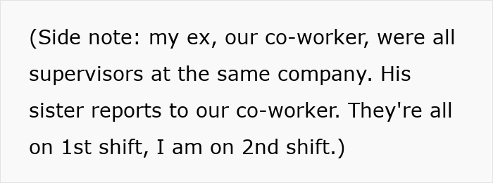 Woman congratulates boyfriend and his pregnant mistress at work, surrounded by surprised coworkers in an office setting.