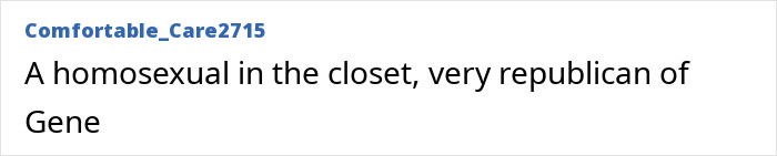 Text post reading a controversial comment about Gene Simmons, sparking internet reactions related to Gene Simmons and Adam Sandler.