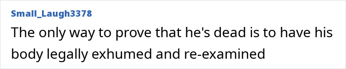 Screenshot of a comment discussing the need for legal exhumation to prove Epstein&rsquo;s passing with incriminating guard claims.