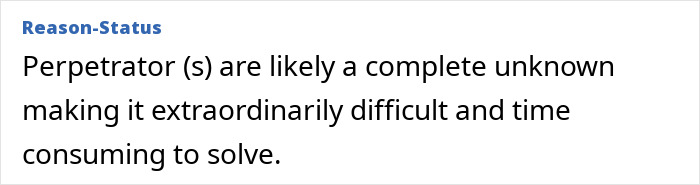 Text excerpt from FBI analysis of Nancy Guthrie case explaining challenges due to unknown perpetrator status.
