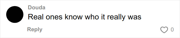 Comment on social media post stating Real ones know who it really was, referencing FBI update on DB Cooper plane hijacker case. Comment on social media post stating Real ones know who it really was, referencing FBI update on DB Cooper plane hijacker case.
