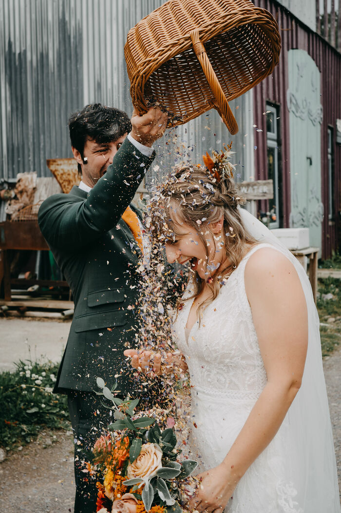 Some Wedding Traditions Get A Slightly Messy Twist