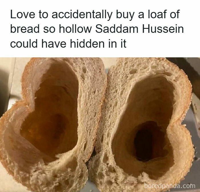 Loaf of bread with a large hollow center, perfect for food lovers who enjoy eating more than average.