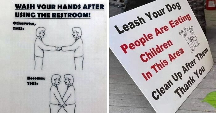 “We’re Tired Of Hiding The Bodies”: 73 Signs That Made People Laugh Or Do A Double Take