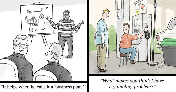This Artist Made 43 Single-Panel Cartoons Featuring Absurd Situations With Funny Twists (New Pics)