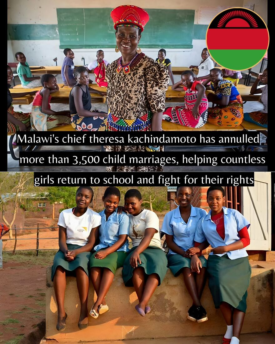 Malawi chief helping end child marriages, empowering girls to return to school and fight for their rights amid positive news.