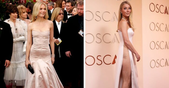 A Look Back At Gwyneth Paltrow’s Past Oscars Looks Going Back To 1994 After This Year’s Awkward Wardrobe Malfunction
