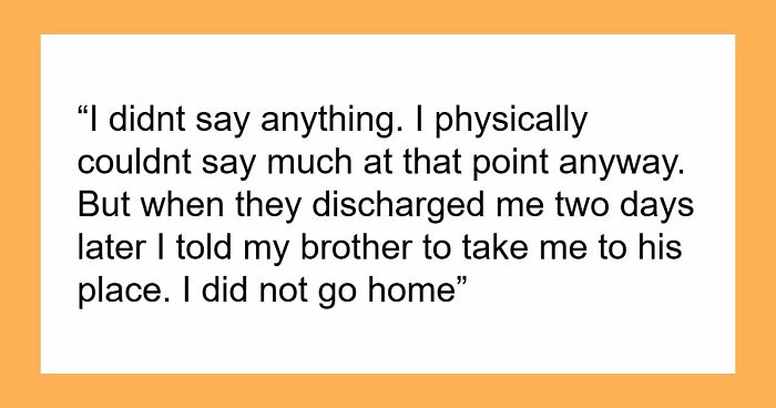 Wife Misses Husband’s Surgery To Help Coworker With Kids, He Recovers At Brother’s House Instead