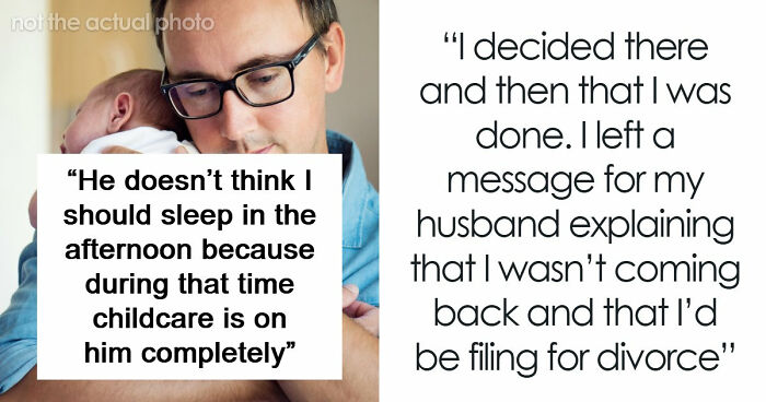 New Mom Finally Gets Real Sleep After Dumping Husband Who Thought Three Hours Of Childcare Was Too Much