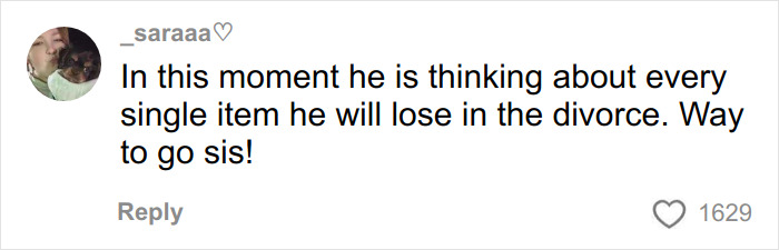 Comment on a social media post discussing a dramatic twist involving a husband messaging his wife on Tinder.