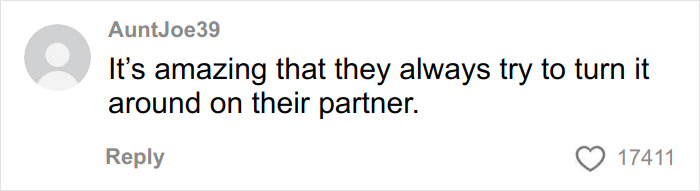 Screenshot of a comment discussing relationship drama involving a husband messaging a woman on Tinder who is revealed to be his wife.