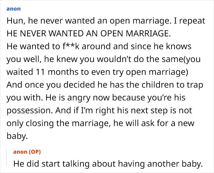 Husband Demands Open Marriage &ldquo;Or He Would Go Crazy&rdquo;, Regrets It The Moment His Wife Starts Enjoying It