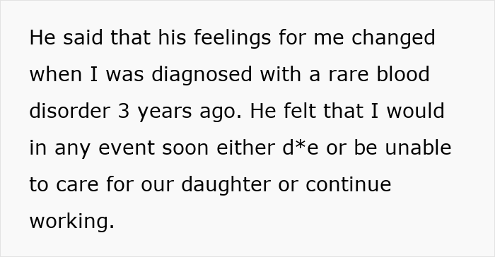 Texto sobre uma mulher que se muda com a família para fugir dos sogros, marido revela que foi planejado.