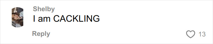 Comment by Shelby saying I am CACKLING with 13 likes, related to Olympic Hero Jack Hughes awkward interaction with crowd viral moment. Comment by Shelby saying I am CACKLING with 13 likes, related to Olympic Hero Jack Hughes awkward interaction with crowd viral moment.