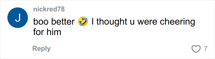 Screenshot of a social media comment reacting with laughter to Olympic hero Jack Hughes' awkward crowd interaction going viral. Screenshot of a social media comment reacting with laughter to Olympic hero Jack Hughes' awkward crowd interaction going viral.