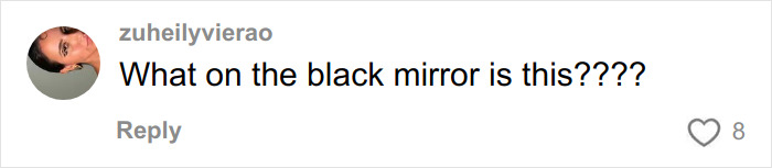 Comment on social media post expressing shock about AI photos used by fashion brand plagiarizing a model’s likeness in controversial ad.