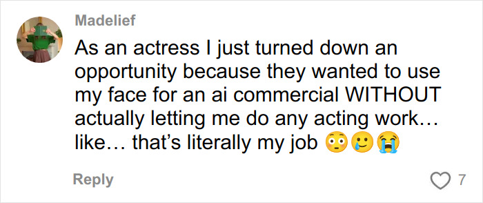 Model calls out fashion brand for plagiarizing her likeness using AI photos in a controversial ad campaign.