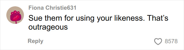 Social media comment condemning fashion brand for plagiarizing model's likeness with AI photos in controversial ad.