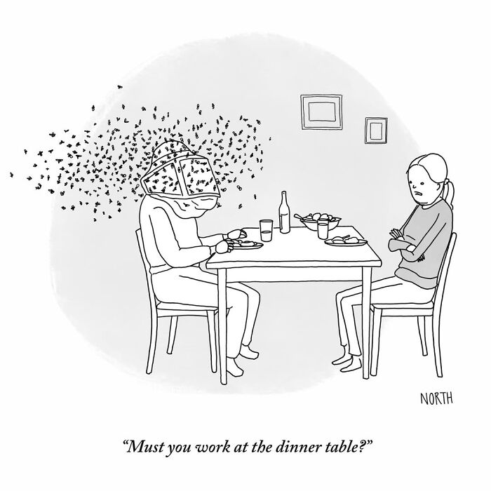 54 Clever One-Panel Cartoons By Rich North That Turn Everyday Moments Into Brilliant Jokes (New Pics)