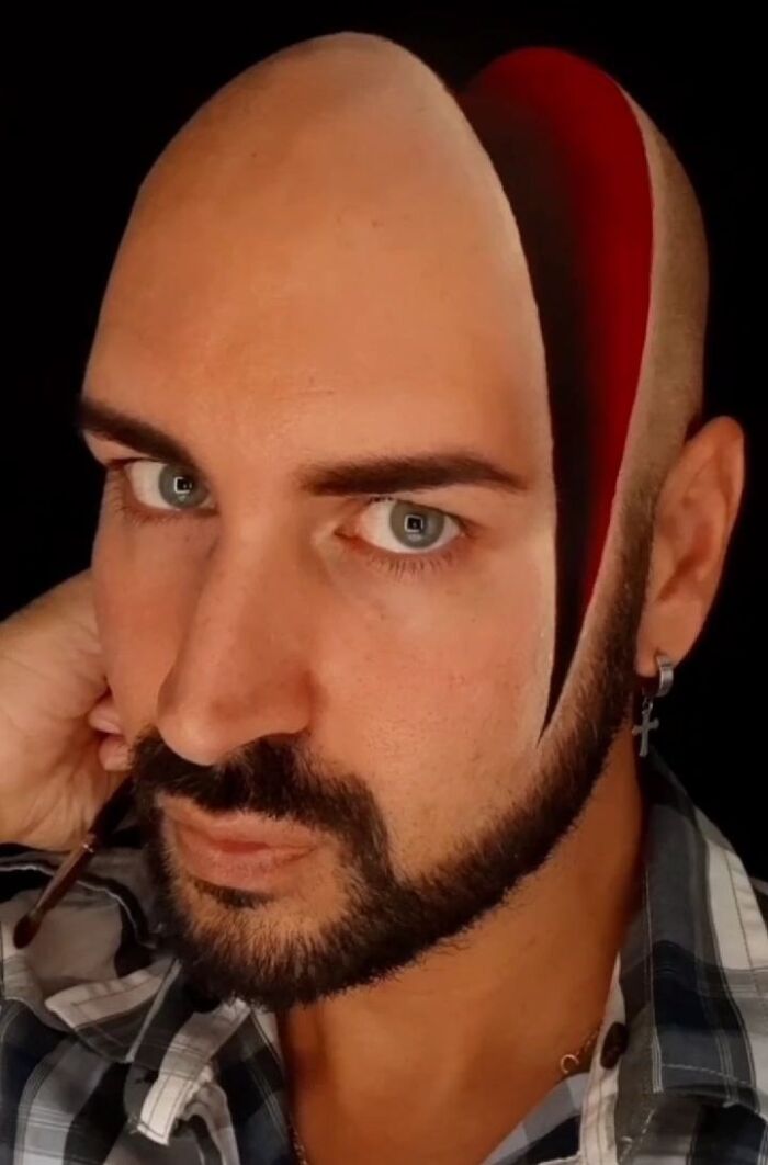 This Artist Paints 3D Illusions On His Own Body And The Results Will Seriously Mess With Your Mind (24 Pics)
