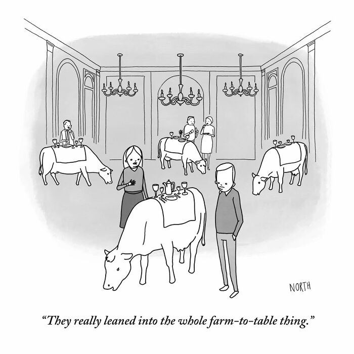 54 Clever One-Panel Cartoons By Rich North That Turn Everyday Moments Into Brilliant Jokes (New Pics)