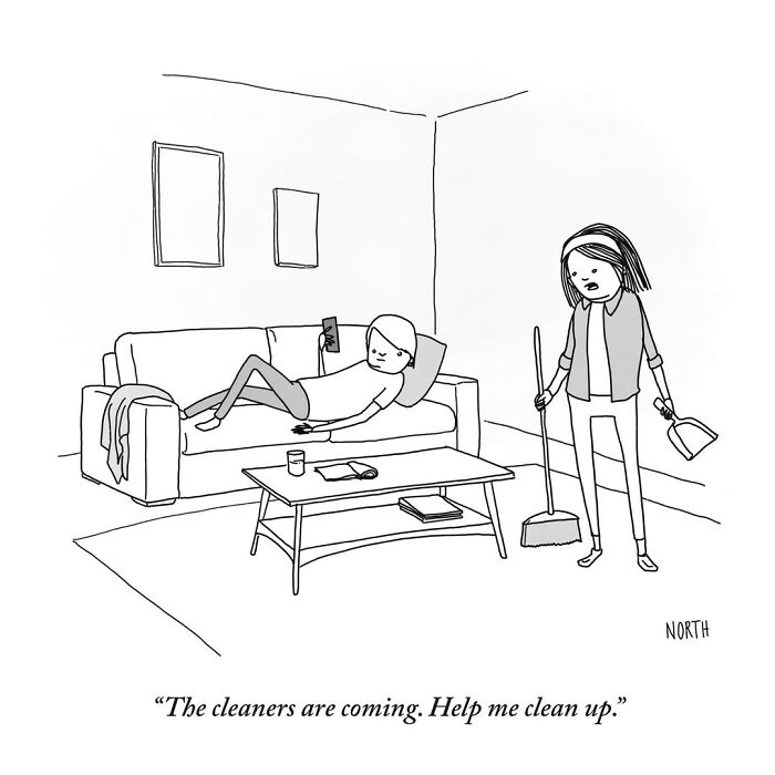 54 Clever One-Panel Cartoons By Rich North That Turn Everyday Moments Into Brilliant Jokes (New Pics)