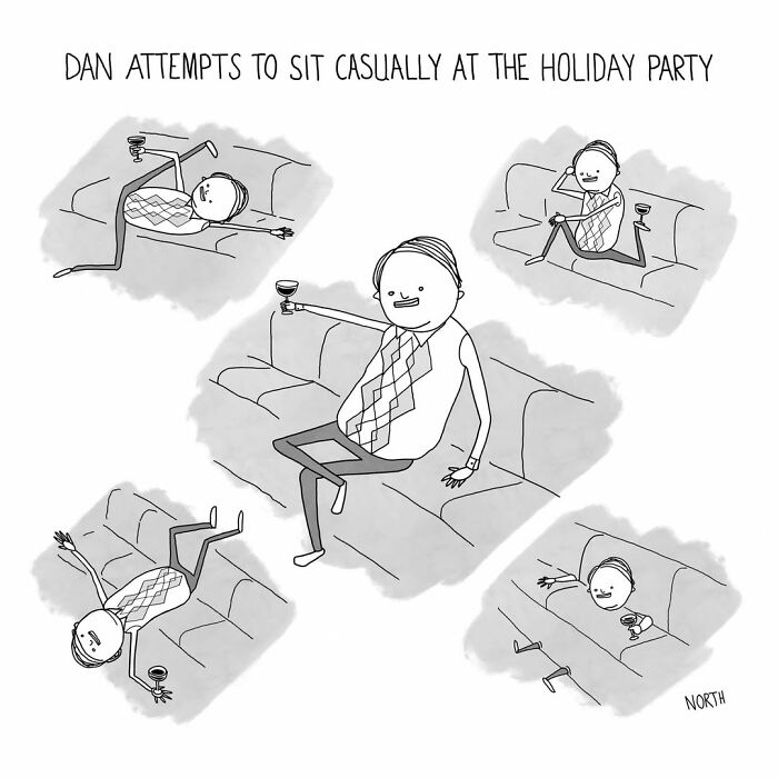 54 Clever One-Panel Cartoons By Rich North That Turn Everyday Moments Into Brilliant Jokes (New Pics)