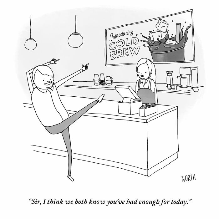 54 Clever One-Panel Cartoons By Rich North That Turn Everyday Moments Into Brilliant Jokes (New Pics)