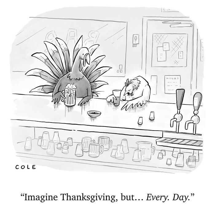 This Artist Shares Brilliant Single-Panel Cartoons That Turn Everyday Moments Into Clever Jokes (50 Pics)